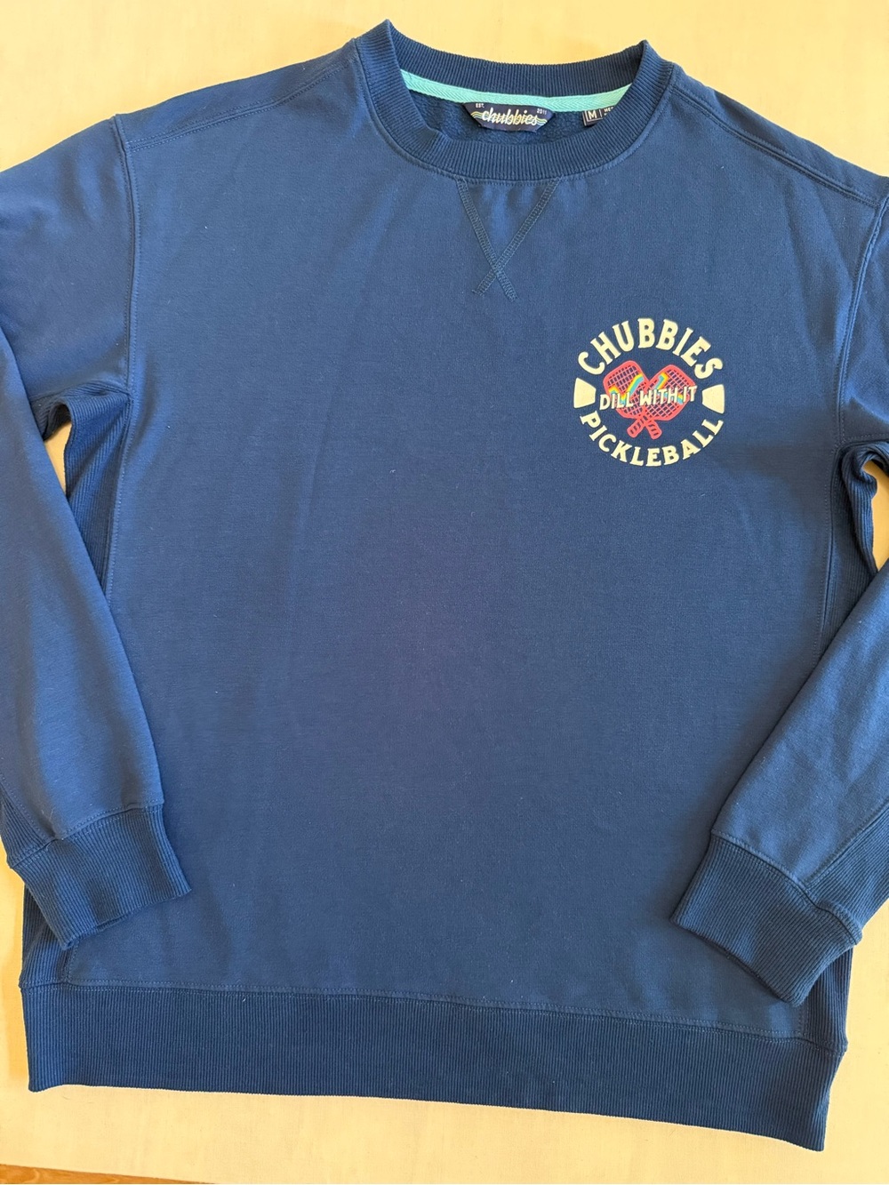 chubbies Navy Pickleball Graphic Crewneck Sweatshirt